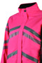 WeatherBeeta Reflective Lightweight Waterproof Jacket - Pink - Close Up