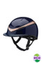 Charles Owen Halo Riding Helmet - Navy Gloss/Rose Gold