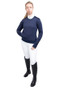 Coldstream Ladies Foulden Sweater in Navy - front lifestyle