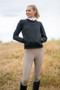 Coldstream Ladies Foulden Sweater in Black - front lifestyle