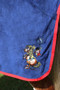 StormX Original Thelwell Collection Fleece Rug with Embroidery in Navy/Red - Close Up