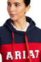 Ariat Ladies Rabere Team Hoodie - Logo - Navy