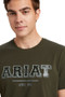 Ariat Mens Varsity Short Sleeve T-Shirt - Logo - Forest Mist