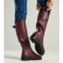 Back of the Le Chameau Ladies Vierzon Jersey Wellington Boots - Oxblood