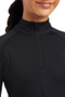 Ariat Youth Lowell 2.0 Quarter Zip Long Sleeved Base Layer - Neck - Black