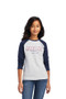 Ariat Youth Varsity Long Sleeved T-Shirt - Navy/Heather Grey - Front