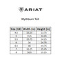 Ariat Ladies Wythburn Tall Waterproof Boots - Size Guide