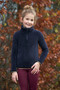 Covalliero Childrens Teddy Sweater in Dark Navy-Lifestyle