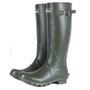 Barbour Mens Bede Tall Wellys in Olive in Front