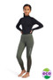 Ariat Youth EOS Full Seat Tights - Beetle/Forest Mist