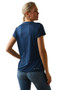 Ariat Ladies Laguna Short Sleeve Top in Navy Eclipse - Back