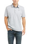 Ariat Men's Medal Short Sleeve Polo Shirt in Heather Grey - Front