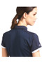 Ariat Ladies Bandera Quarter Zip Short Sleeve Polo in Navy - Back Detail