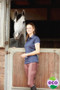 Ariat Ladies Bandera Quarter Zip Short Sleeve Polo in Navy - Full Body Outfit