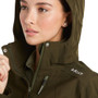 Hood detail to the Ariat Ladies Coastal Waterproof Jacket