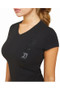 Ariat Ladies Vertical Logo Short Sleeve T-Shirt in Black - chest