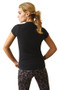 Ariat Ladies Vertical Logo Short Sleeve T-Shirt in Black - back