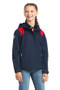 Ariat Youth Spectator Waterproof Jacket in Team Navy and Red - Front