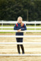 Ariat Youth Spectator Waterproof Jacket in Team Navy and Red - Full Outfit