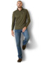 Ariat Men's Sunstopper Quarter Zip Long Sleeve Base Layer in Bettle - Full Body