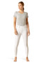 Ariat Ladies Tri Factor Full Seat Tights in White - front