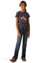 Ariat Youth Cuteness T-Shirt in Periscope - Full Body Outfit