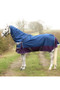 Hy DefenceX System 0g Lightweight Detachable Neck Turnout Rug in Navy/Purple