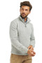 Barbour Mens Cotton Twist Nelson Half Zip Top in Oyster-Lifestyle