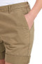 Barbour Ladies Chino Shorts in Khaki-Side Pocket Detail