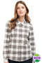 Barbour Ladies Daphne Shirt in Cloud/Olive Check-Front