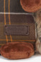 Barbour Dog Hedgehog Toy in Brown/Tartan-Detail