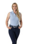 LeMieux Ladies Sleeveless Polo Shirt in Denim - Modelled