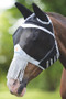 Shires FlyGuard Fine Mesh Fly Mask With Ears & Tassels - Black