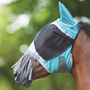 DeLuxe Fly Mask With Ears and Nose Fringe - Green- lifestyle