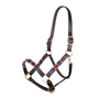 Shires Velociti GARA Leather Polo Headcollar Red/Navy