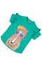 Tikaboo Childrens Frill T-Shirt - Aqua - Front