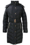 Coldstream Ladies Branxton Long Quilted Coat in Black - Front