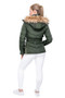 Coldstream Ladies Cornhill Quilted Coat in Fern Green - back