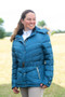 Coldstream Ladies Cornhill Quilted Coat in Cool Slate Blue - front lifestyle