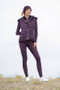 Coldstream Ladies Ednam Riding Tights in Mulberry Purple - front lifestyle