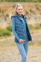 Coldstream Ladies Leitholm Quilted Gilet in Cool Slate Blue - Front Lifestyle