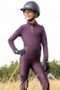 Coldstream Youth Next Generation Ednam Riding Tights in Mulberry Purple - Front