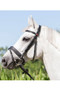 Kieffer Ultrasoft Economy Snaffle Bridle  in Black - close up on horse