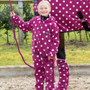 Supreme Products Childrens Dotty Fleece Onesie Mulberry