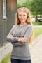 Covalliero Ladies Sweater in Light Graphite-Lifestyle Front