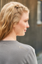 Covalliero Ladies Sweater in Light Graphite-Lifestyle Shoulder Detail