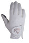 Hy Equestrian Childrens Cadiz Riding Gloves in white - front