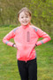 Hy Equestrian Childrens Reflector Jacket in Pink - front lifestyle