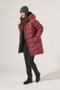 Musto Ladies Marina Long Quilted Jacket in Windsor Wine - side