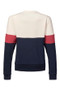 Musto Ladies Marina Tri Coloured Sweat in Navy/Antique White - back